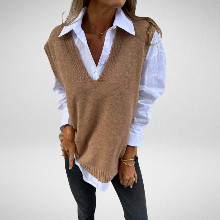 Nathalie | Gilet en cachemire col V