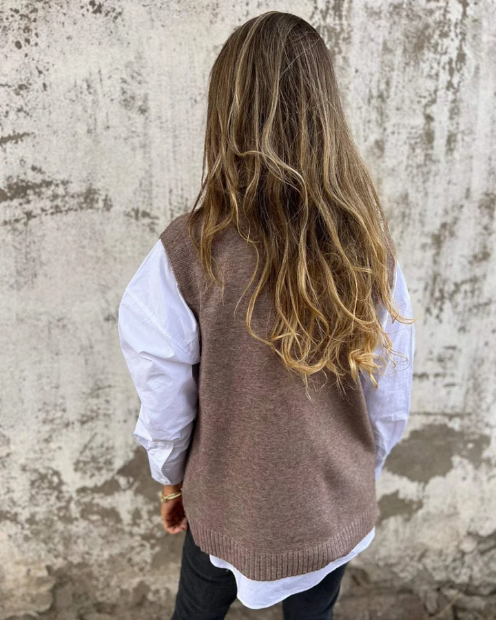 Nathalie | Gilet en cachemire col V