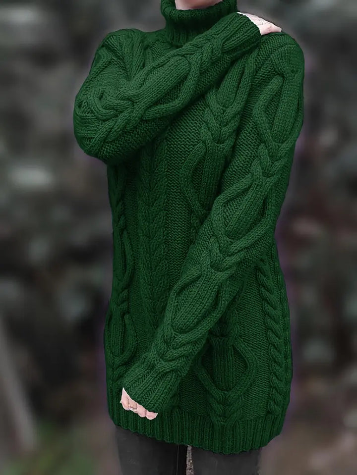 Valéria | Pull Long Torsadé d’Hiver