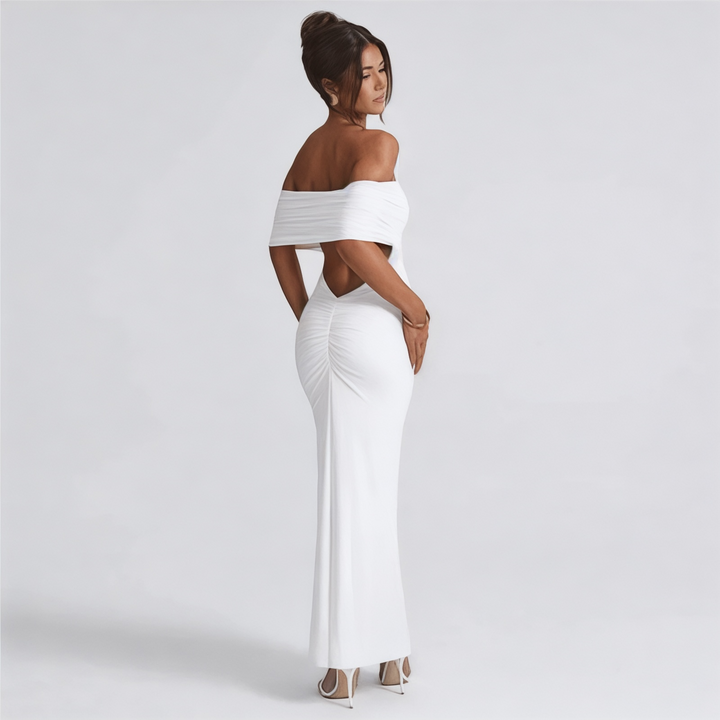 Brigitte Bordeaux | Robe Longue Élégante Sans Bretelles