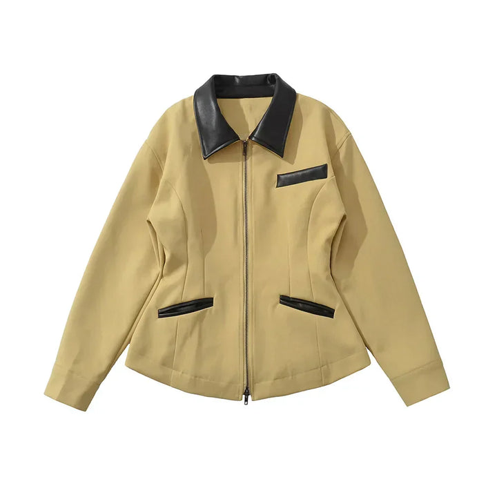 Brigitte Bordeaux | LeatherJacket Casual High Street Style