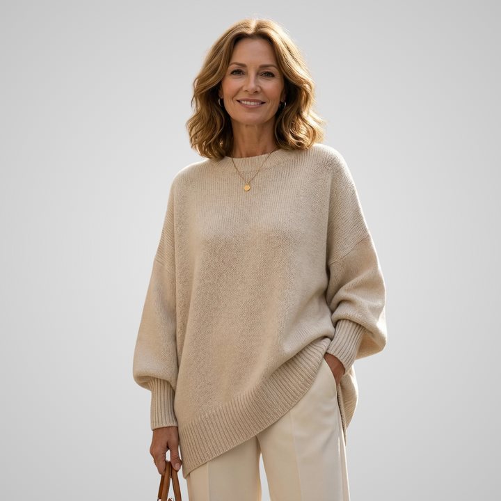 Maria | Pull long en cachemire coupe ample