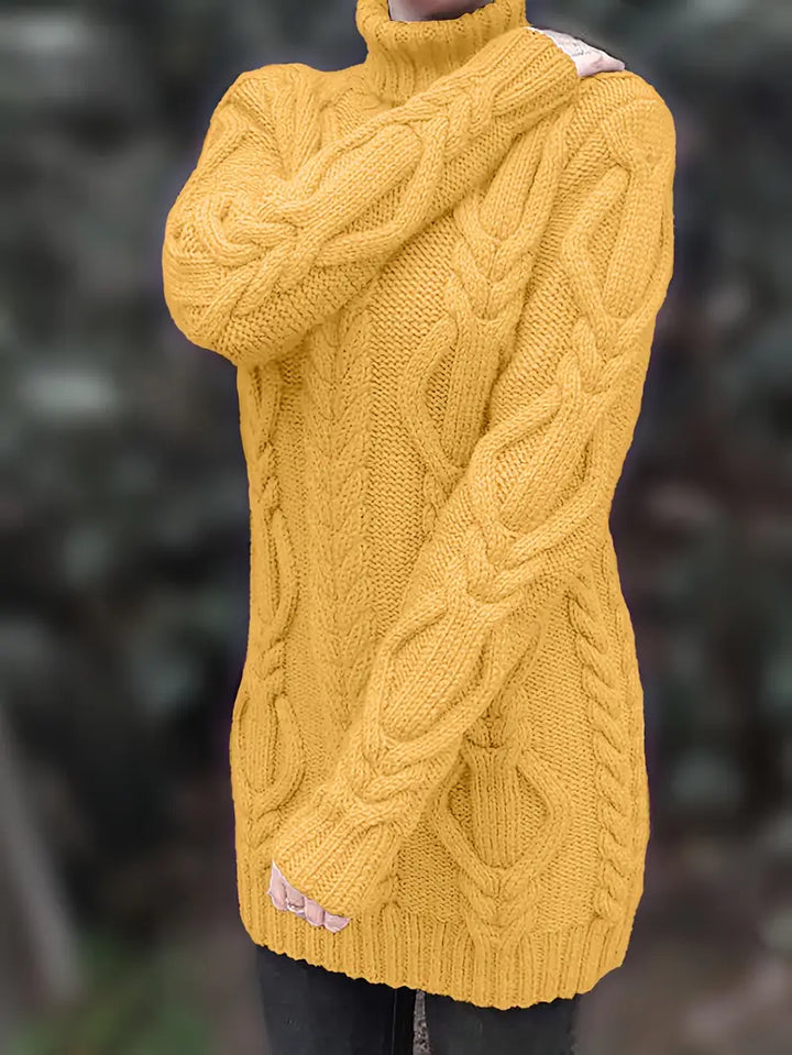 Valéria | Pull Long Torsadé d’Hiver