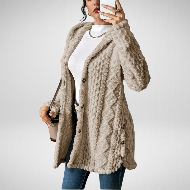 Brigitte Bordeaux | Manteau teddy chic